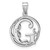 Image of Small Sterling Silver Rhodium-plated Fancy Script Letter G Initial Pendant