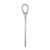 Image of Small Sterling Silver Rhodium-plated Fancy Script Letter J Initial Pendant