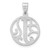 Image of Small Sterling Silver Rhodium-plated Fancy Script Letter J Initial Pendant