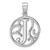 Image of Small Sterling Silver Rhodium-plated Fancy Script Letter J Initial Pendant
