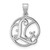 Image of Small Sterling Silver Rhodium-plated Fancy Script Letter L Initial Pendant