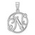Image of Small Sterling Silver Rhodium-plated Fancy Script Letter N Initial Pendant