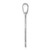 Image of Small Sterling Silver Rhodium-plated Fancy Script Letter Q Initial Pendant