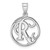 Image of Small Sterling Silver Rhodium-plated Fancy Script Letter R Initial Pendant