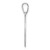 Image of Small Sterling Silver Rhodium-plated Fancy Script Letter S Initial Pendant