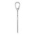 Image of Small Sterling Silver Rhodium-plated Fancy Script Letter U Initial Pendant