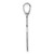 Image of Small Sterling Silver Rhodium-plated Fancy Script Letter W Initial Pendant