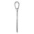 Image of Small Sterling Silver Rhodium-plated Fancy Script Letter Y Initial Pendant