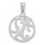Image of Small Sterling Silver Rhodium-plated Fancy Script Letter Y Initial Pendant
