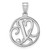 Image of Small Sterling Silver Rhodium-plated Fancy Script Letter Y Initial Pendant
