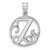 Image of Small Sterling Silver Rhodium-plated Fancy Script Letter Z Initial Pendant