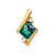 Image of 10k Yellow Gold Cushion Created Alexandrite and Diamond Chain Slide Pendant