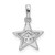 Image of 14k White Gold 1/10ctw Diamond Star Pendant