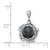 Image of 14k White Gold 8-9mm Round Saltwater Cultured Tahitian Pearl .075ctw Diamond Pendant