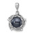 Image of 14k White Gold 8-9mm Round Saltwater Cultured Tahitian Pearl .075ctw Diamond Pendant