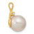 Image of 14K Yellow Gold 9-10mm White Cultured Saltwater Culutured South Sea Pearl .05ctw Diamond Pendant
