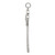 Image of Sterling Silver and CZ Key Pendant QP1523 Image of Sterling Silver and CZ Key Pendant QP1523