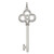 Image of Sterling Silver and CZ Key Pendant QP1523 Image of Sterling Silver and CZ Key Pendant QP1523