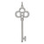 Image of Sterling Silver and CZ Key Pendant QP1523 Image of Sterling Silver and CZ Key Pendant QP1523