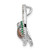 Image of Sterling Silver Rhodium-plated CZ Birds on Perch Chain Slide Pendant