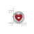 Image of Sterling Silver Stackable Expressions Small Red Enameled Heart Chain Slide Pendant