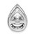 Image of Sterling Silver Platinum-plated Vibrant CZ Pendant QP4358
