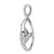 Image of Sterling Silver Platinum-plated Vibrant CZ Pendant QP4365