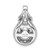Image of Sterling Silver Platinum-plated Vibrant CZ Knot Pendant