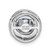 Sterling Silver Platinum-plated Polished Vibrant Blue CZ Circle Pendant
