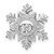Image of 14k White Gold 1/6ct. Vibrant Moving Diamond Snowflake Chain Slide Pendant