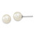 Sterling Silver Rhodium-plated 8-9mm White/Black Simulated Pearl Post 3 Earring Set