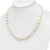 14K Yellow Gold 7-8mm White Freshwater Cultured Pearl Necklace and Bead Post Earring Set