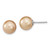 Sterling Silver Rhodium-plated 10-11mm White/Champagne/Brown Simulated Pearl Earring Set
