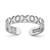 14K White Gold X and O Pattern Toe Ring