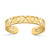 14k Yellow Gold X and O Pattern Toe Ring