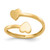 10k Yellow Gold Double Heart Toe Ring 10D1935