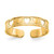 Image of 14K Yellow Gold Polished w/ Hearts Toe Ring