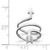 Image of Sterling Silver Rhodium-plated Arrow Wrap Toe Ring