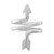 Image of Sterling Silver Rhodium-plated Arrow Wrap Toe Ring