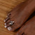 Image of Sterling Silver Rhodium-plated Arrow Wrap Toe Ring