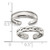 Sterling Silver Polished and Antiqued Set of 2 Toe Rings
