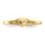 Image of 14K Yellow Gold .01ctw Diamond Heart Toe Ring