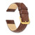 19mm Havana Smooth Leather Gold-tone Buckle Watch Band
