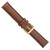 Image of 20mm Havana Smooth Leather Gold-tone Buckle Watch Band