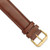 Image of 20mm Havana Smooth Leather Gold-tone Buckle Watch Band
