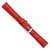 Image of 16mm Red Crocodile-Style Grain Leather Chrono Silver-tone Buckle Watch Band