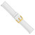 Image of 22mm White Glove Leather Gold-tone Buckle Watch Band