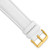 Image of 22mm White Glove Leather Gold-tone Buckle Watch Band