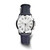 19mm Navy Glove Leather Silver-tone Buckle Watch Band