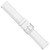 Image of 19mm White Smooth Leather Silver-tone Buckle Watch Band